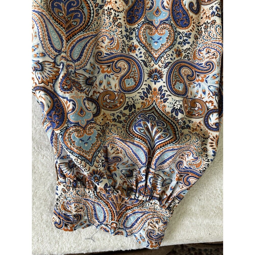 Sage+fig Harem Pants Jumpsuit Paisley Size Small Boho Cottage Balloon Pant - Picture 6 of 13